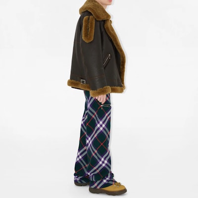 Burberry Zip-Up Leather Jacket with Fleece Collar in Dark Brown. 80771861 Purchase Burberry Zip-Up Leather Jacket with Fleece Collar in Dark Brown. 80771861