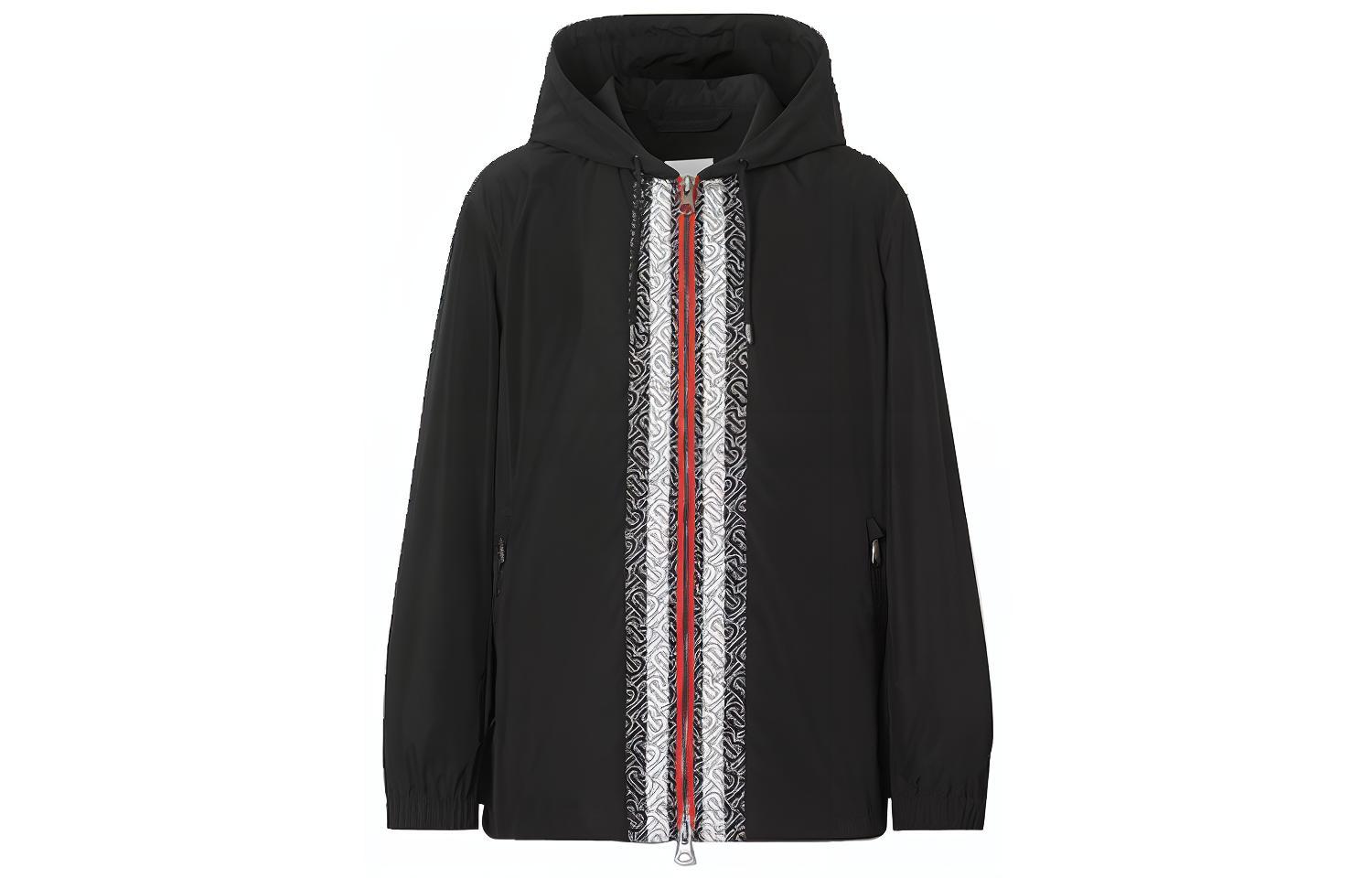 Burberry Aging Print Zip-Up Hoodie Jacket - Black 8027683 圖 2
