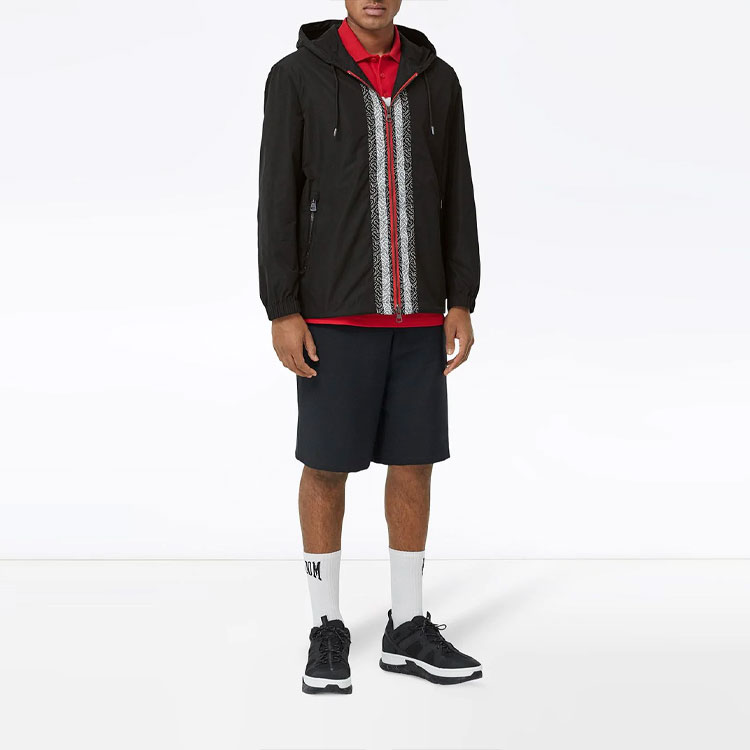 Burberry Aging Print Zip-Up Hoodie Jacket - Black 8027683 圖 3
