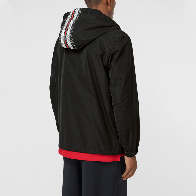 Burberry Aging Print Zip-Up Hoodie Jacket - Black 8027683 圖 5