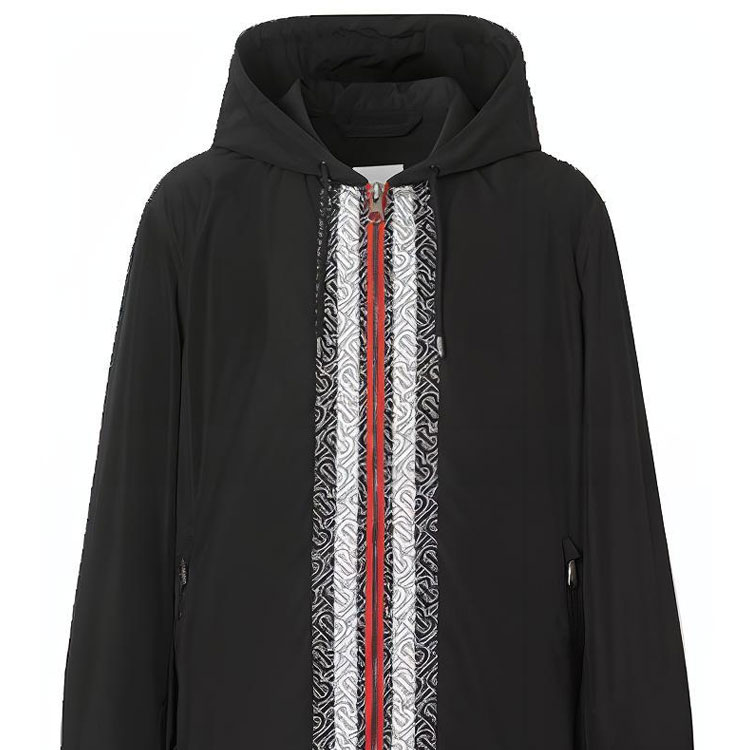 Burberry Aging Print Zip-Up Hoodie Jacket - Black 8027683 圖 6