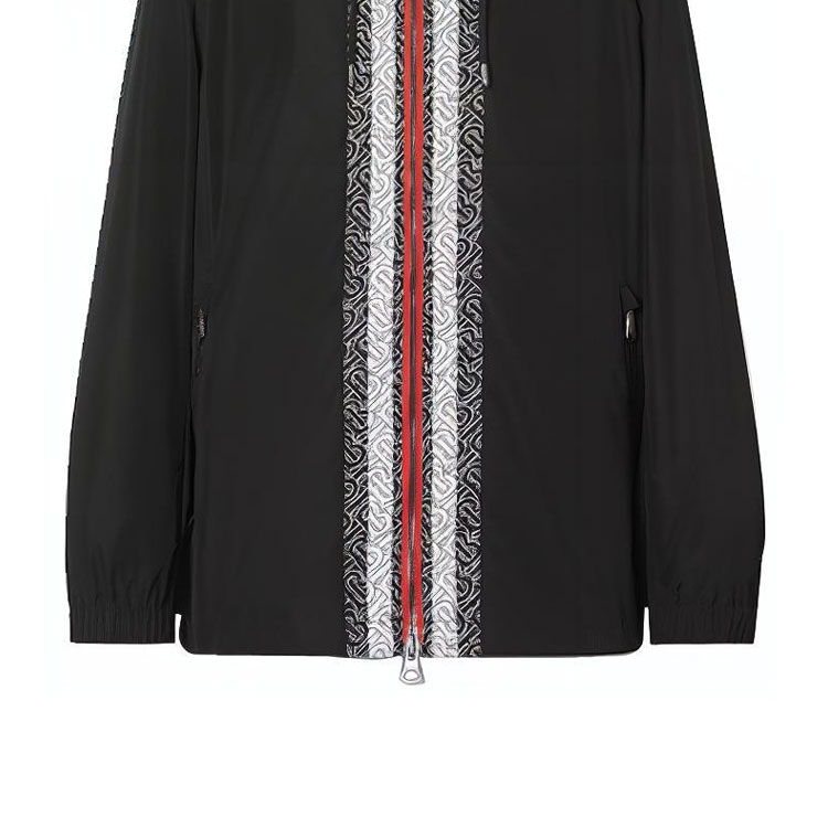 Burberry Aging Print Zip-Up Hoodie Jacket - Black 8027683 圖 7