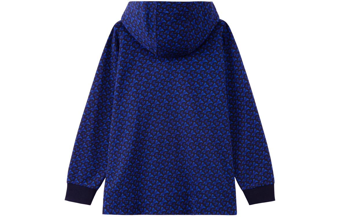Lookbook Sudadera con Capucha Azul Unisex Burberry Logo Integral Cremallera Casual. 80488991