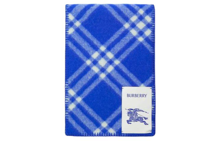 Lookbook Burberry 字母Logo羊毛圍巾 男女款情侶款 藍色 80796031
