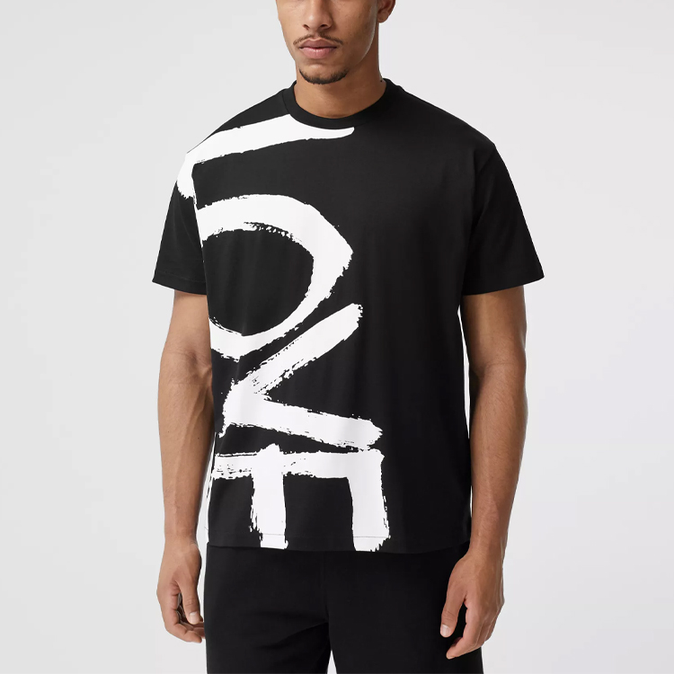 Purchase 버버리 알파벳 프린트 루즈핏 블랙 티셔츠 80375801