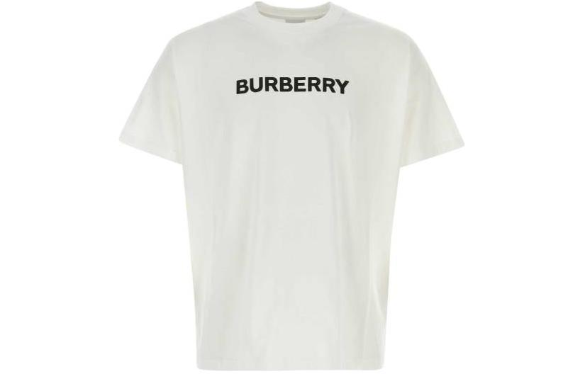 Order Burberry Alphabet Print White Hoodie Short Sleeve T-Shirt for Men 80842341