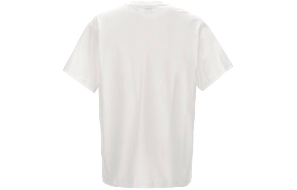 Lookbook Burberry Alphabet Print White Hoodie Short Sleeve T-Shirt for Men 80842341