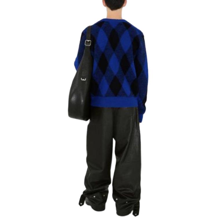 Purchase Burberry Argyle Wool Sweater Biru Colorblock Crewneck Knit Pullover 80787501