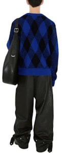 Burberry 藍色菱格羊毛拼接圓領針織毛衣 80787501 Purchase Burberry 藍色菱格羊毛拼接圓領針織毛衣 80787501