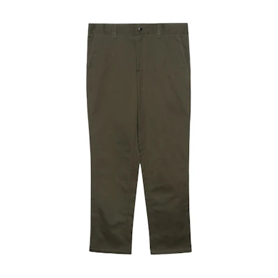 Burberry Army Green Cotton Straight-Cut Cropped Casual Pants. 80442951