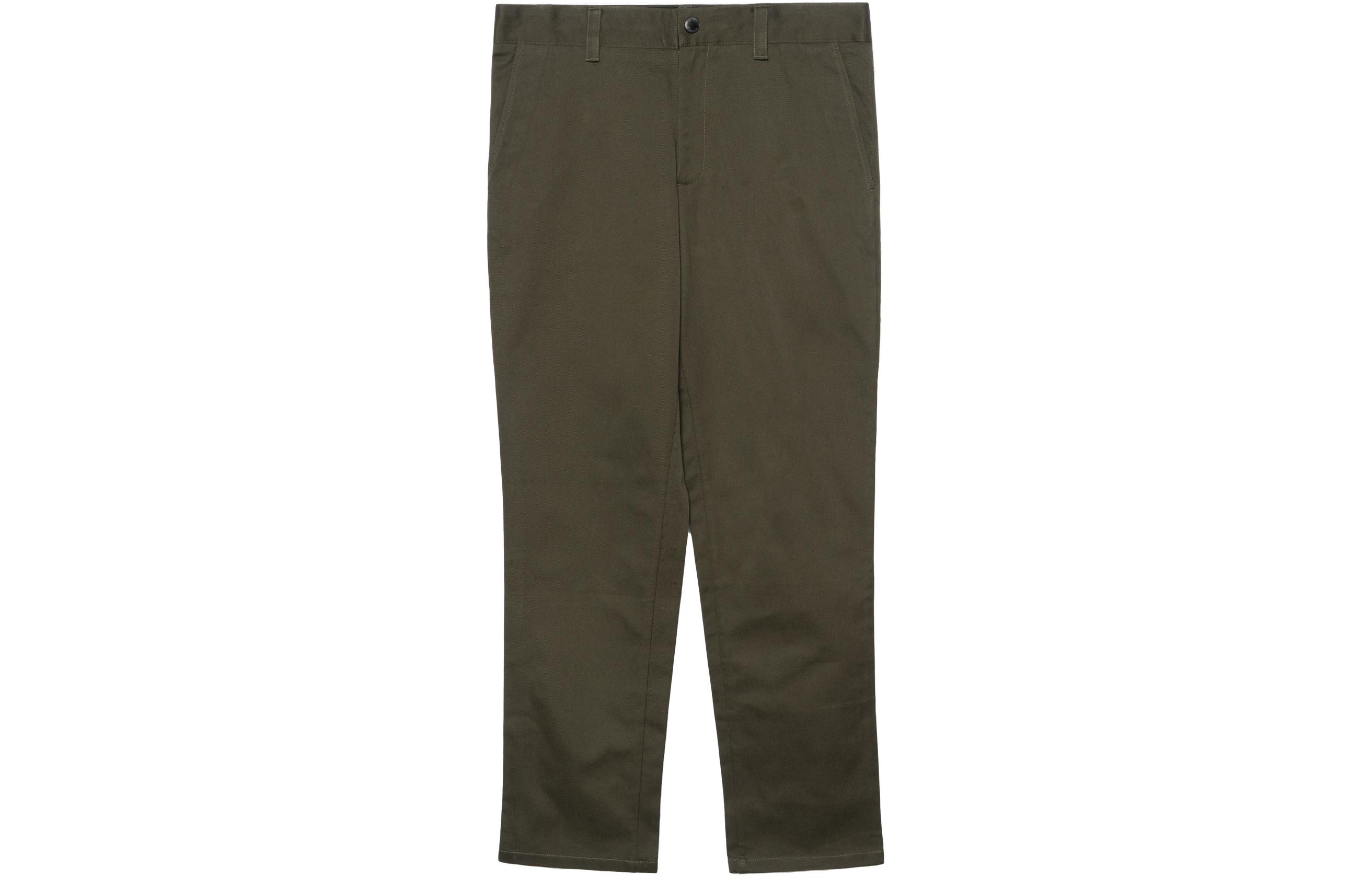 Order バーバリー アーミーグリーン コットン ストレートカット クロップド カジュアルパンツ 80442951