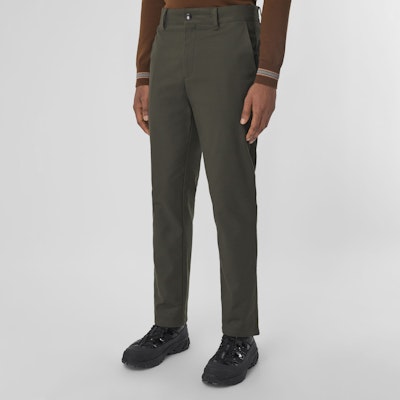 バーバリー アーミーグリーン コットン ストレートカット クロップド カジュアルパンツ 80442951 Details for バーバリー アーミーグリーン コットン ストレートカット クロップド カジュアルパンツ 80442951