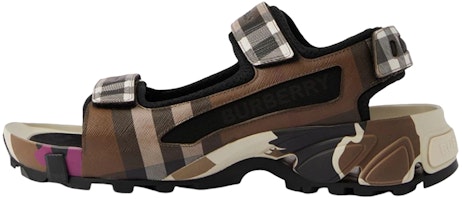 Burberry Check Arthur Sandal Dark Birch 'Brown' 80635881 Burberry Check Arthur Sandal Dark Birch 'Brown' 80635881
