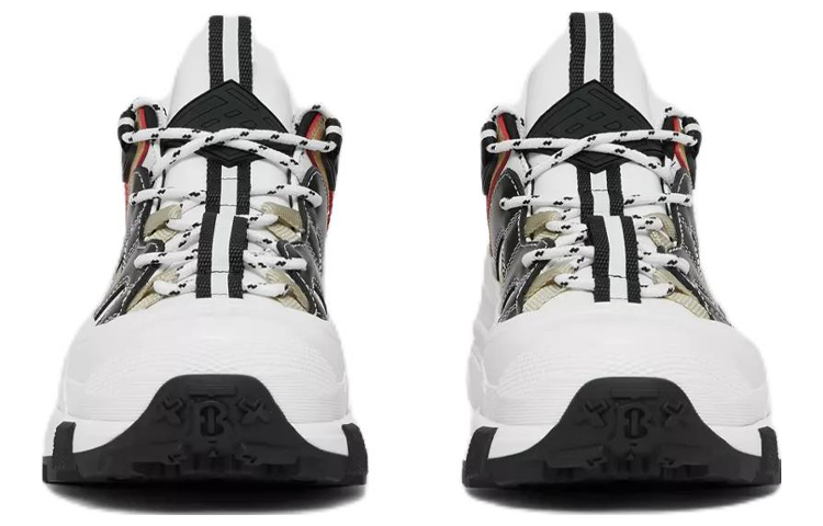 Burberry Arthur 'Iconic Stripe Detail Leather Sneaker White Brown' 圖 2