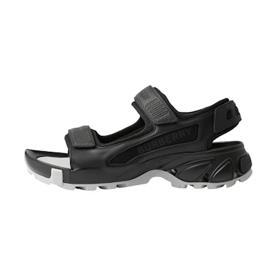 Burberry Arthur Sandal Black Leather