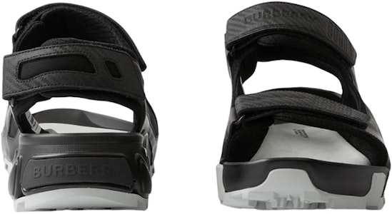 Burberry Arthur Sandal Kulit Hitam 80642571 Shop Burberry Arthur Sandal Kulit Hitam 80642571