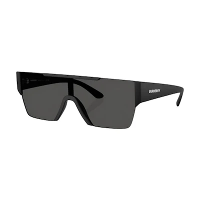 Burberry Aviator Sunglasses Black for Men with Lettering on Temples BE4291-346487