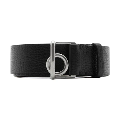 Burberry B-Buckle Leather Belt for Men in Black, 3CM Width. 80851481