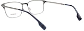 Shop Burberry B. 藍銀合金男士眼鏡框 B1372 1003