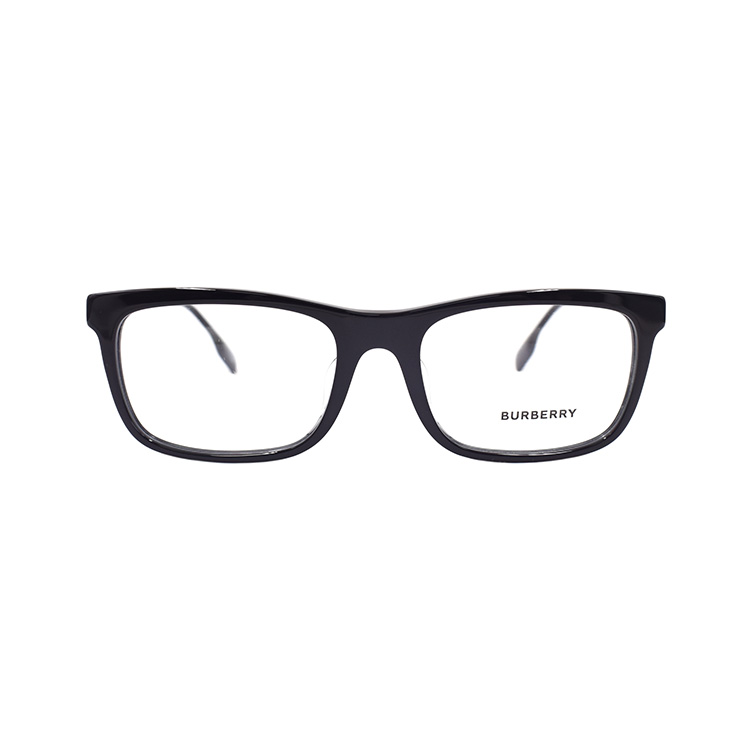 Lookbook Cermin Mata Optikal Lelaki BURBERRY B. ICON Series 2384F Hitam Segi Empat B2384-F-3001