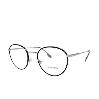 BURBERRY B. Logo Black Silver Optical Glasses Business Style Eyewear B1373 1003