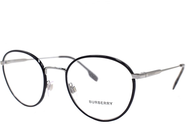 BURBERRY B. Logo Black Silver Optical Glasses Business Style Eyewear B1373 1003 Order BURBERRY B. Logo Black Silver Optical Glasses Business Style Eyewear B1373 1003
