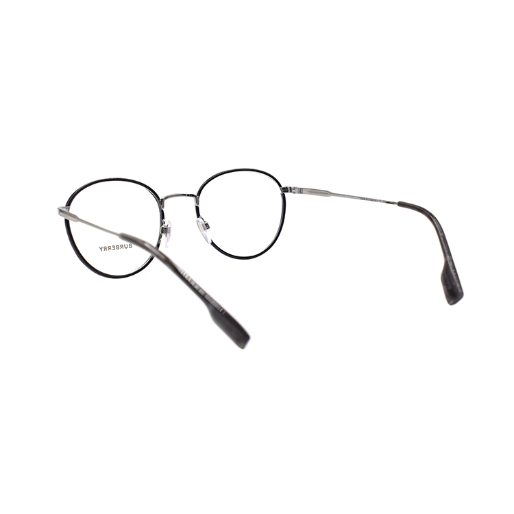 Shop BURBERRY B. 標誌黑銀商務風光學眼鏡 B1373 1003