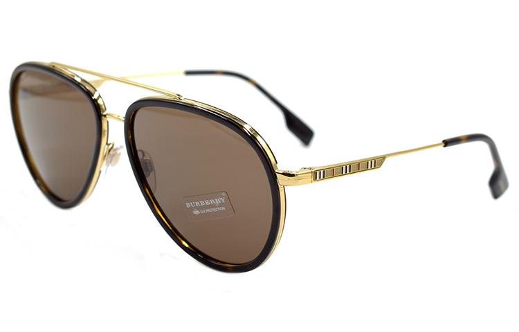 BURBERRY B. STRIPE Aviator Sunglasses 3125 for Men B3125-1017/73-59 圖 3