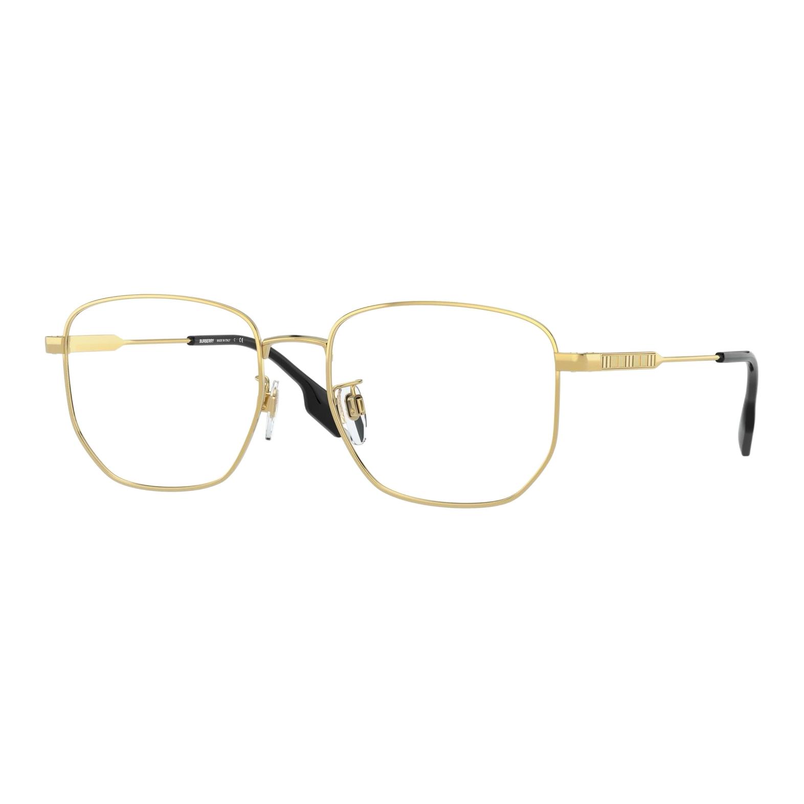 Burberry B. STRIPE Gold Rectangle Frame Optical Glasses for Men - Business Style 0BE1352D101756