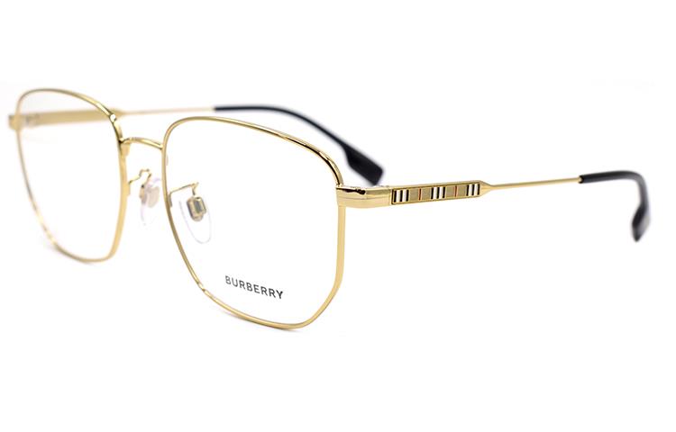 Burberry B. STRIPE Gold Rectangle Frame Optical Glasses for Men - Business Style 0BE1352D101756 圖 2
