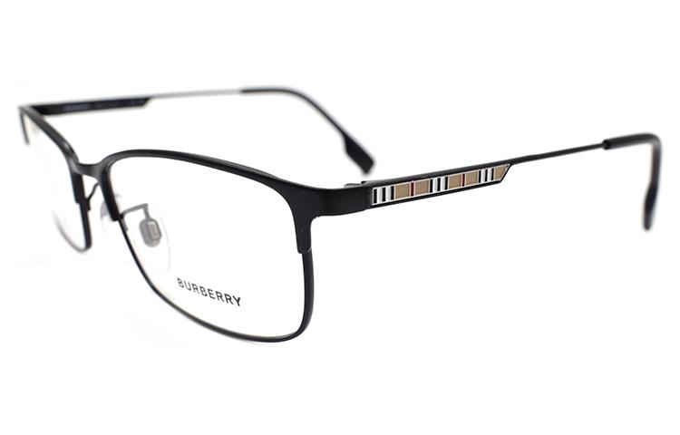 Burberry B. Stripe Titanium Optical Glasses Matte Black  Business Edition. B1357-T-D 1007