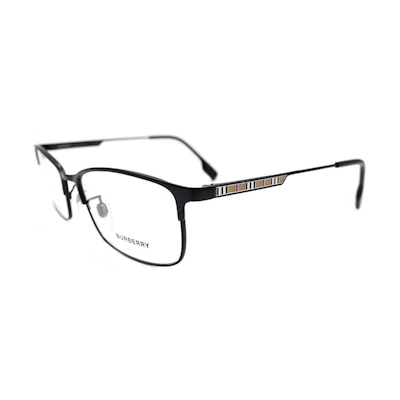 Burberry B. Stripe Titanium Optical Glasses Matte Black Business Edition. B1357-T-D 1007