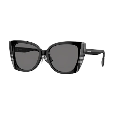 Burberry B.Check Full-Frame Butterfly Acetate Unisex Sunglasses. 0BE4393F