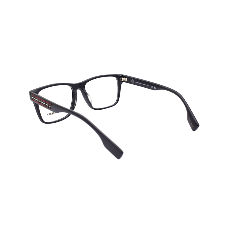 Shop Cermin Mata Lelaki BURBERRY B.LOGO Rectangle 2393D Hitam Matte. B2393-D-3464