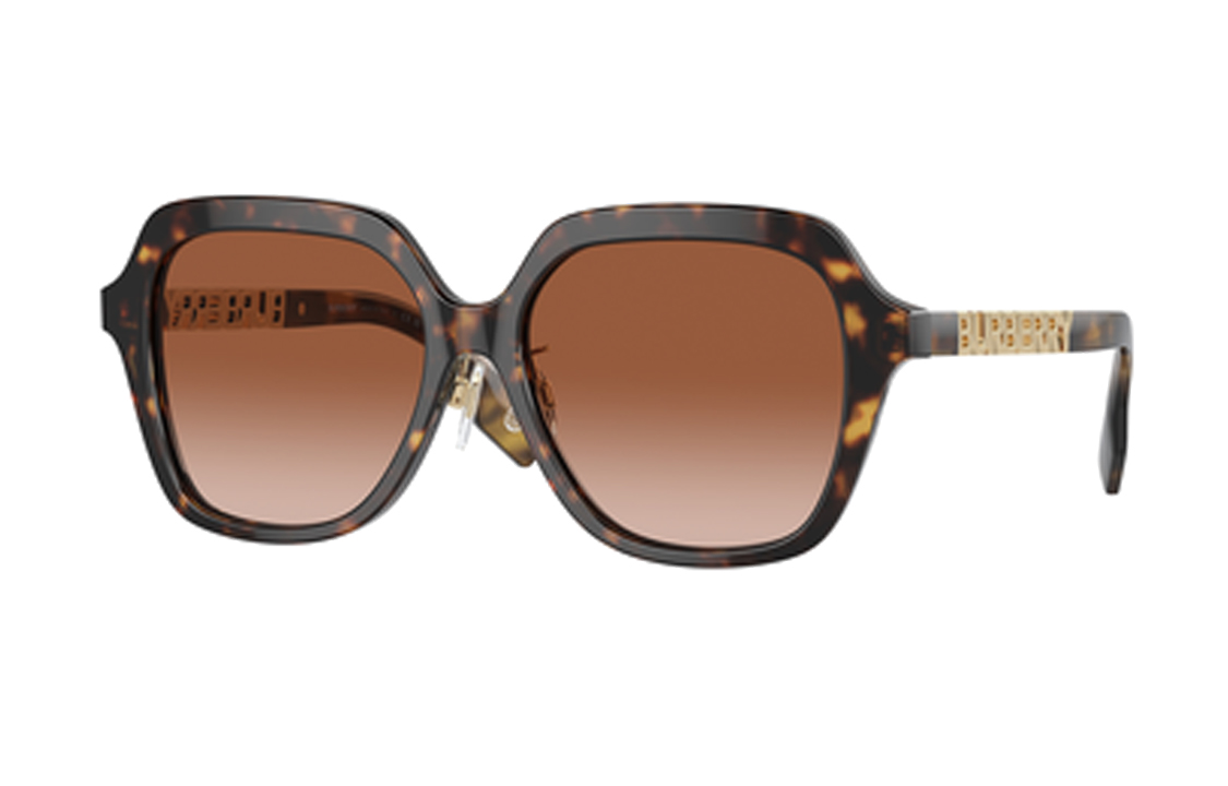 Lookbook Burberry B.LOGO WOMAN Square Sunglasses with Side Logo - Unisex Couple Style. 0BE4389F
