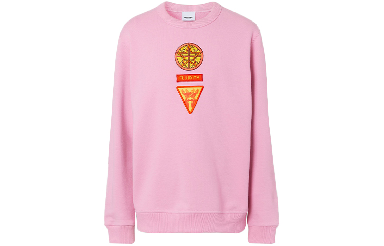 Burberry Badge Appliqué Cotton Sweatshirt Men’s Bubblegum Pink Back to School. 80412991 圖 2