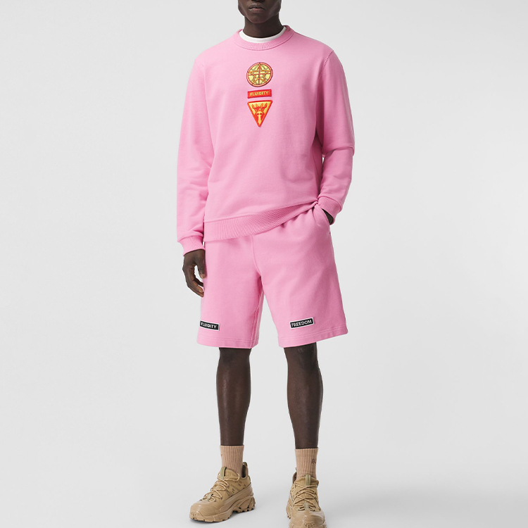 Burberry Badge Appliqué Cotton Sweatshirt Men’s Bubblegum Pink Back to School. 80412991 圖 5