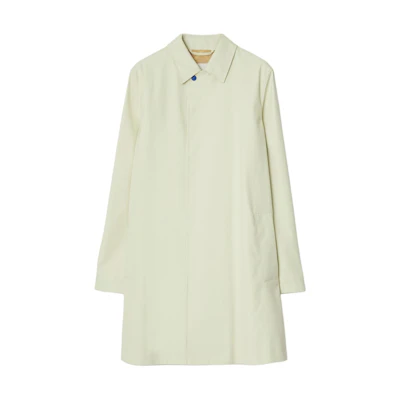 Burberry Beige Button-Up Mid-Length Jacket with Turn-Down Collar 80845081