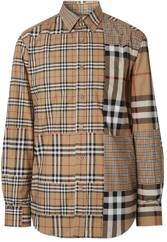 burberry-beige-check-panel-cotton-long-sleeve-shirt-80185691