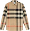 Order 버버리 베이지 체크 긴팔 셔츠 봄 여름 캐주얼 탑. 8010213