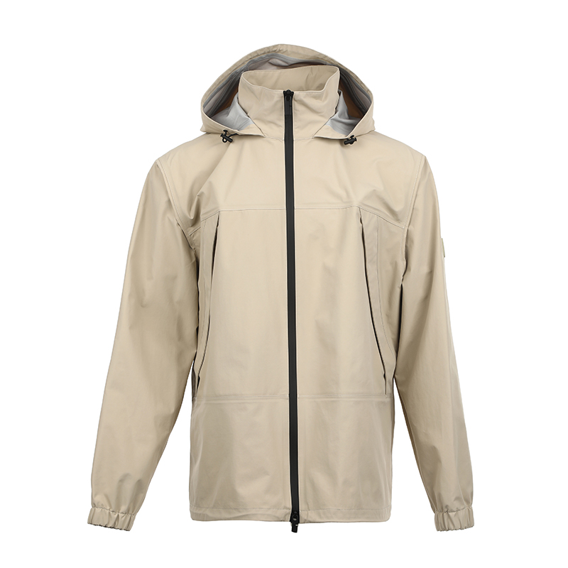 Burberry Beige Hooded Jacket with Equestrian Knight Rubber Logo 80915881