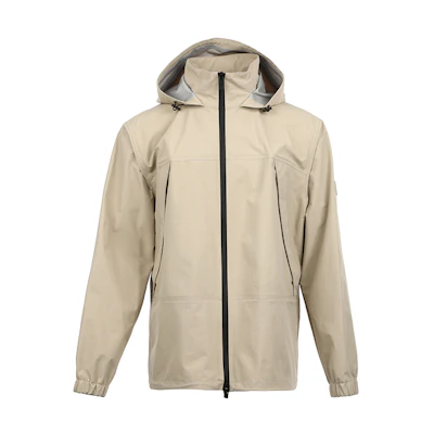 Burberry Beige Hooded Jacket with Equestrian Knight Rubber Logo 80915881
