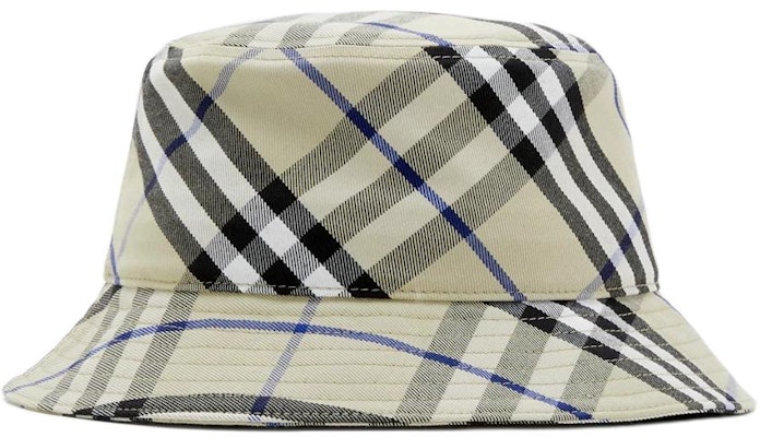 Burberry Beige Twill Design Polyester Cotton Bucket Hat for Men. 80857251 Lookbook Burberry Beige Twill Design Polyester Cotton Bucket Hat for Men. 80857251