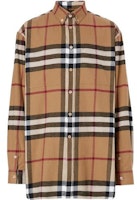 Burberry Birch Brown Check Print Single Breasted Casual Shirt 45655311 Burberry Birch Brown Check Print Single Breasted Casual Shirt 45655311