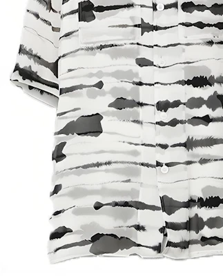 博柏利黑白条纹短袖衬衫 45630351 Sizing 博柏利黑白条纹短袖衬衫 45630351