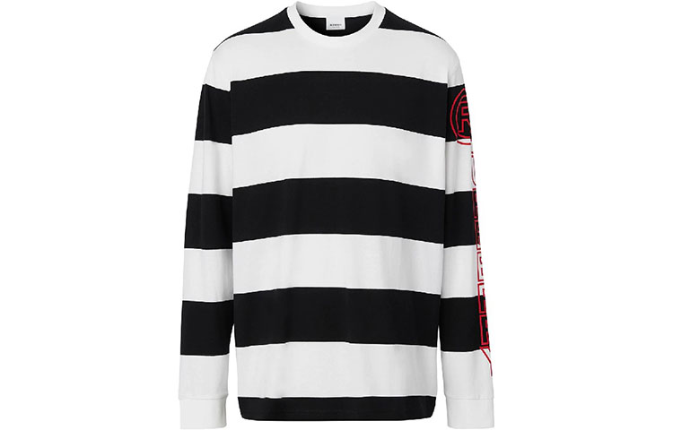 Order Burberry 黑白條紋長袖T恤。 80294841