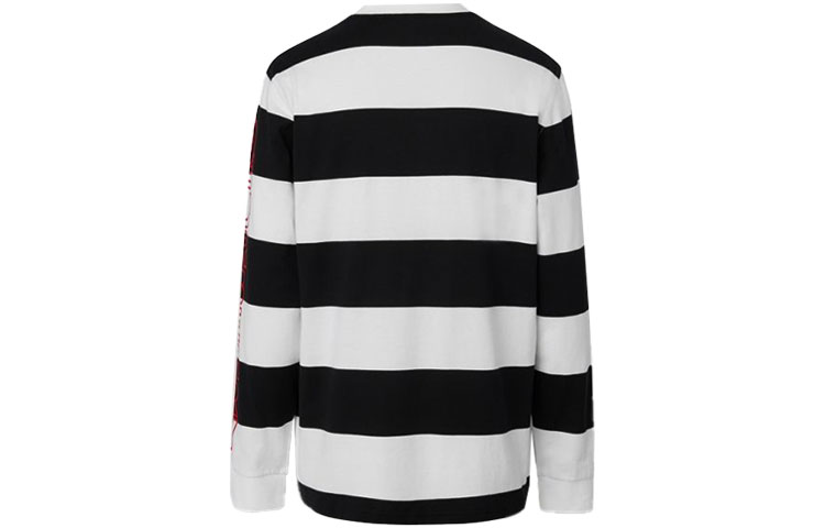 Lookbook Burberry 黑白條紋長袖T恤。 80294841