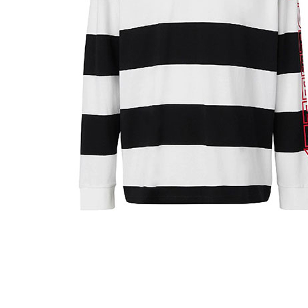 Details for Burberry 黑白條紋長袖T恤。 80294841