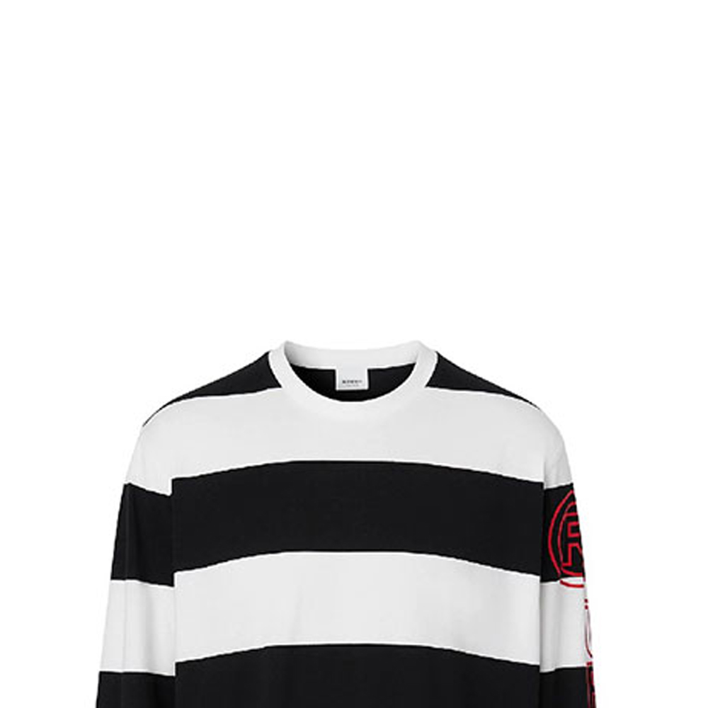 Cheap Burberry 黑白條紋長袖T恤。 80294841