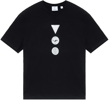 Camiseta Negra de Manga Corta con Cuello Redondo y Estampado de Burberry. 80427601 Order Camiseta Negra de Manga Corta con Cuello Redondo y Estampado de Burberry. 80427601